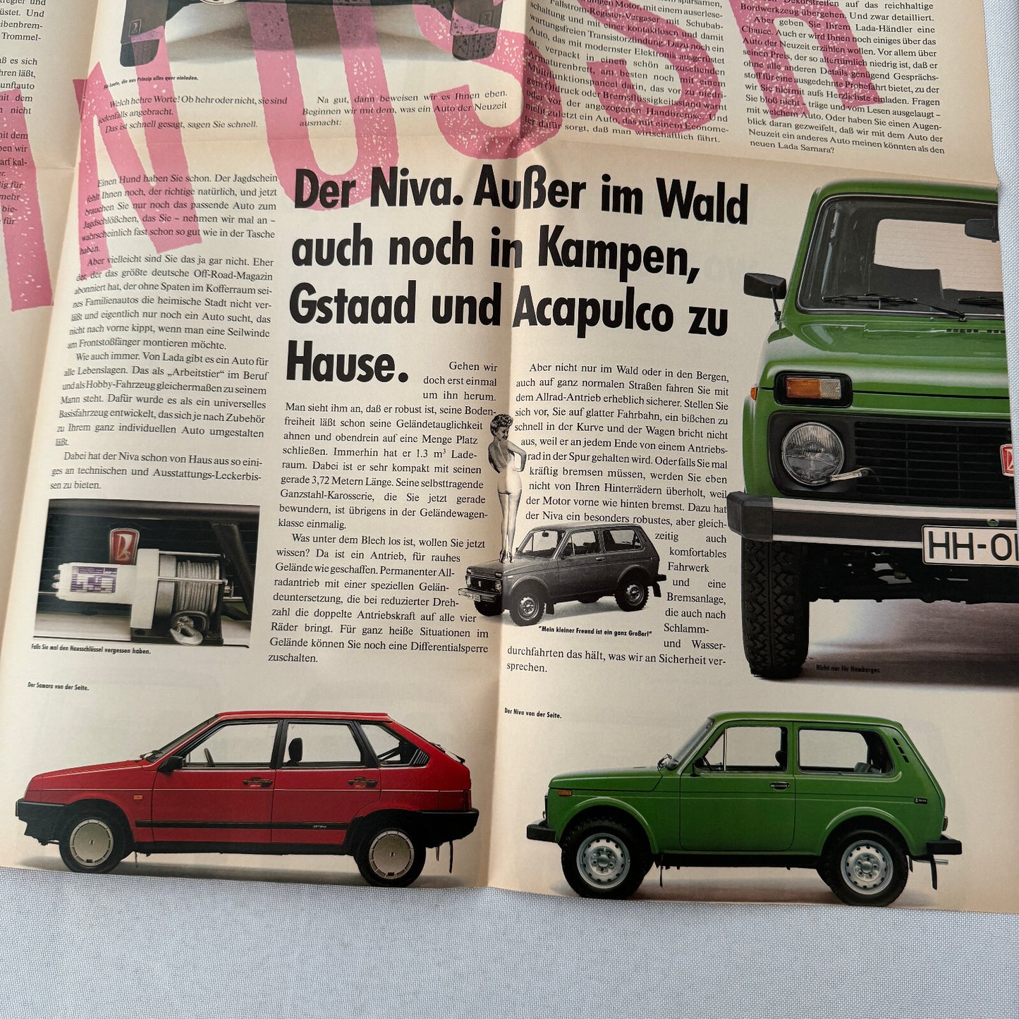 Lada Car Sales Brochure Catalog Lada Niva Samara Nova Kombi German Text European
