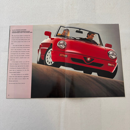 Alfa Romeo 164 and Spider Car Sales Brochure Catalog 1990 1991