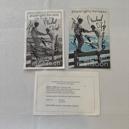 The Young Girl and the Monsoon Cast Signed Program Playbill 5x Signatures