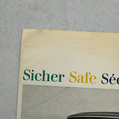 Mercedes Benz Safety Feature Sales Brochure Catalog Advertising European Market