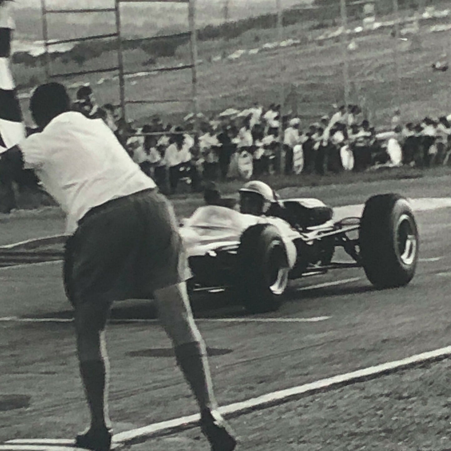 Vintage Grand Prix Racing Photo Photograph Jack Brabham Driver Car Win