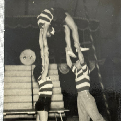 Vintage Circus Balancing Acrobat Act Photo Photograph Lot 2x 3 Rayers European