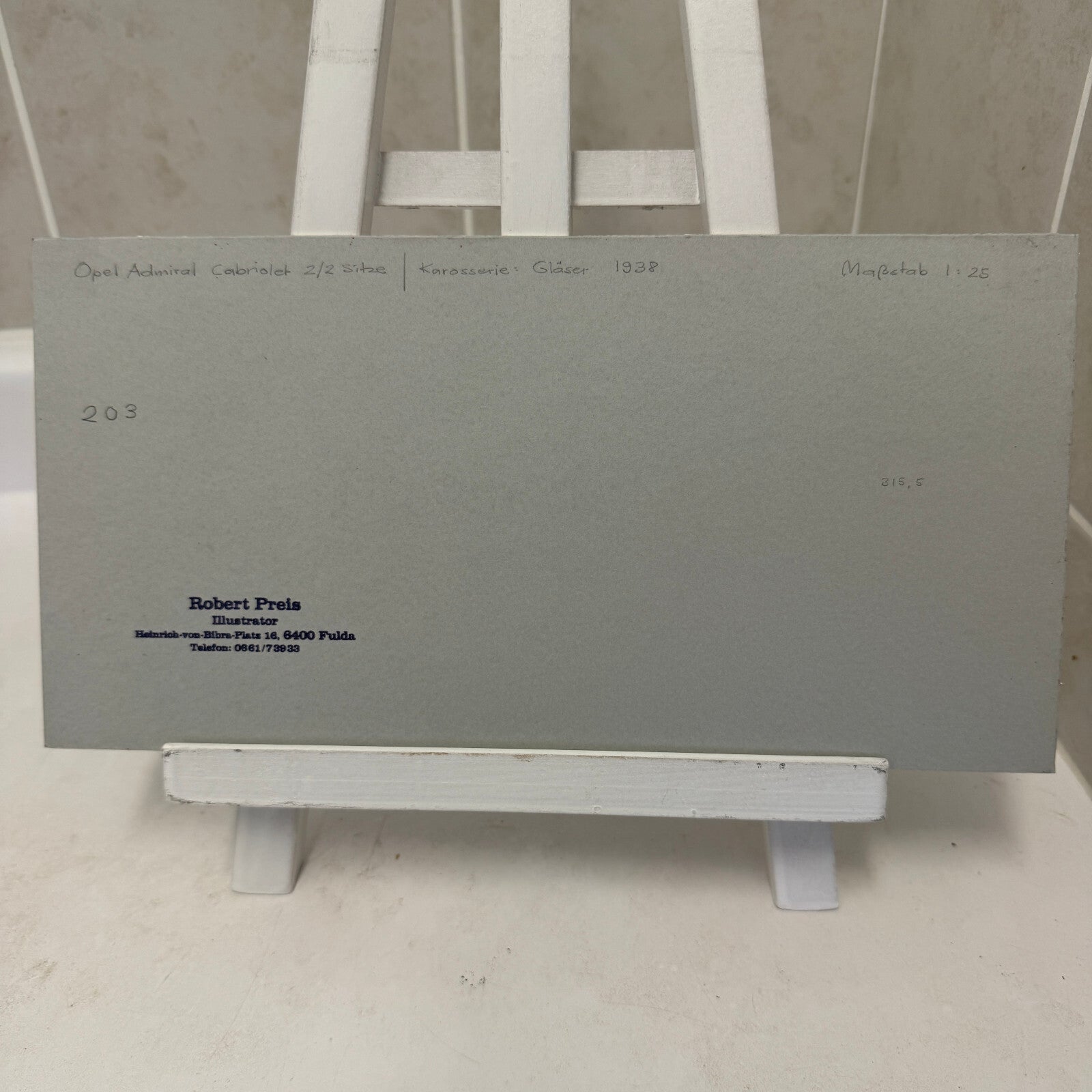 1938 Opel Admiral Cabriolet Glaser Car Illustration Art Drawing Hand Drawn