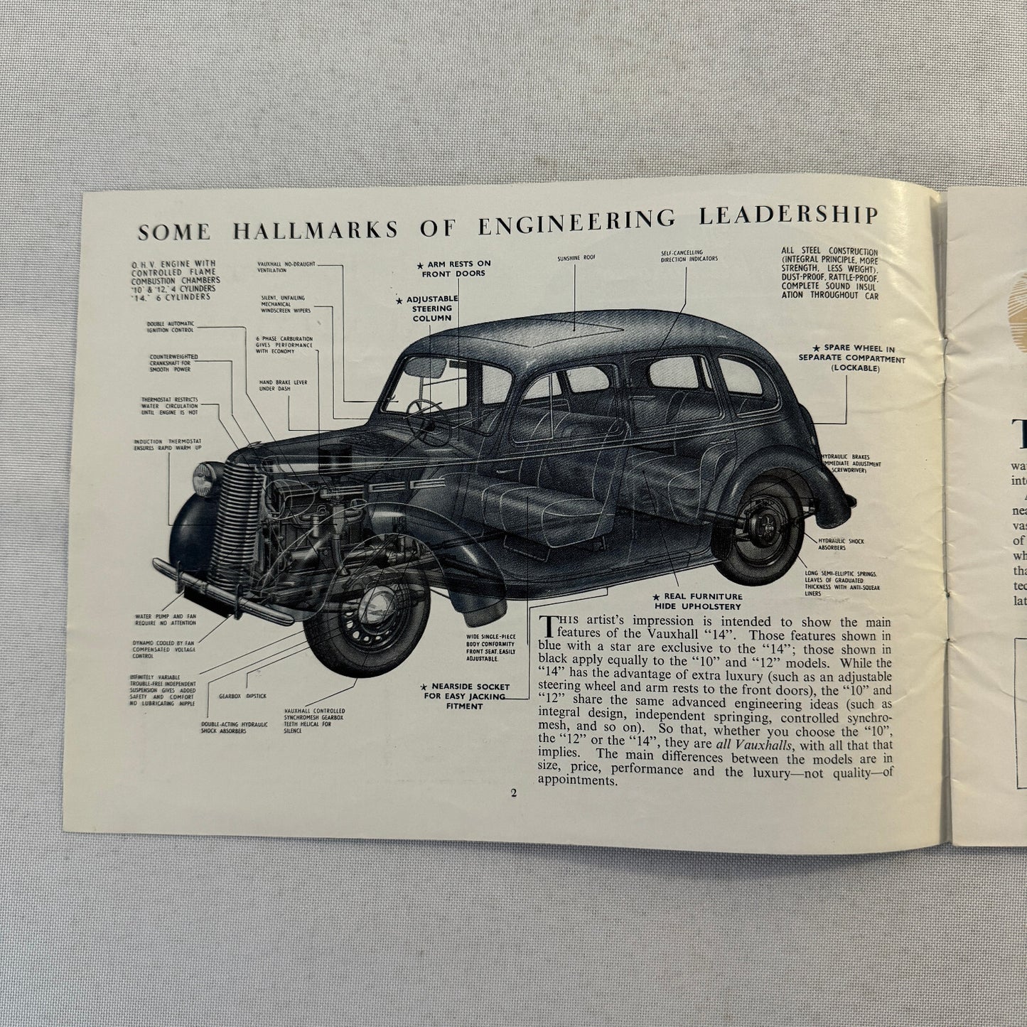 Vauxhall Car Sales Brochure Catalog Advertising 10HP 12HP 14 HP 10 12 14 Vintage