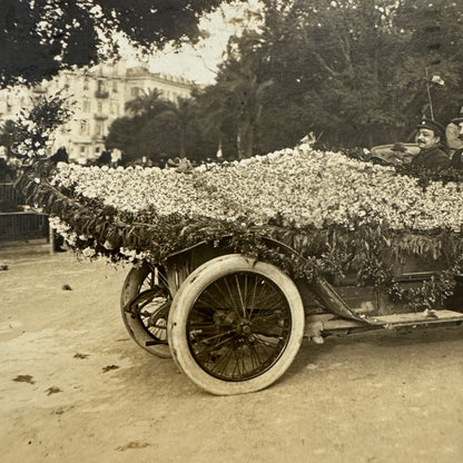Vintage Postcard Real Photo Postcard RPPC Post Card Early Automobile Parade Car