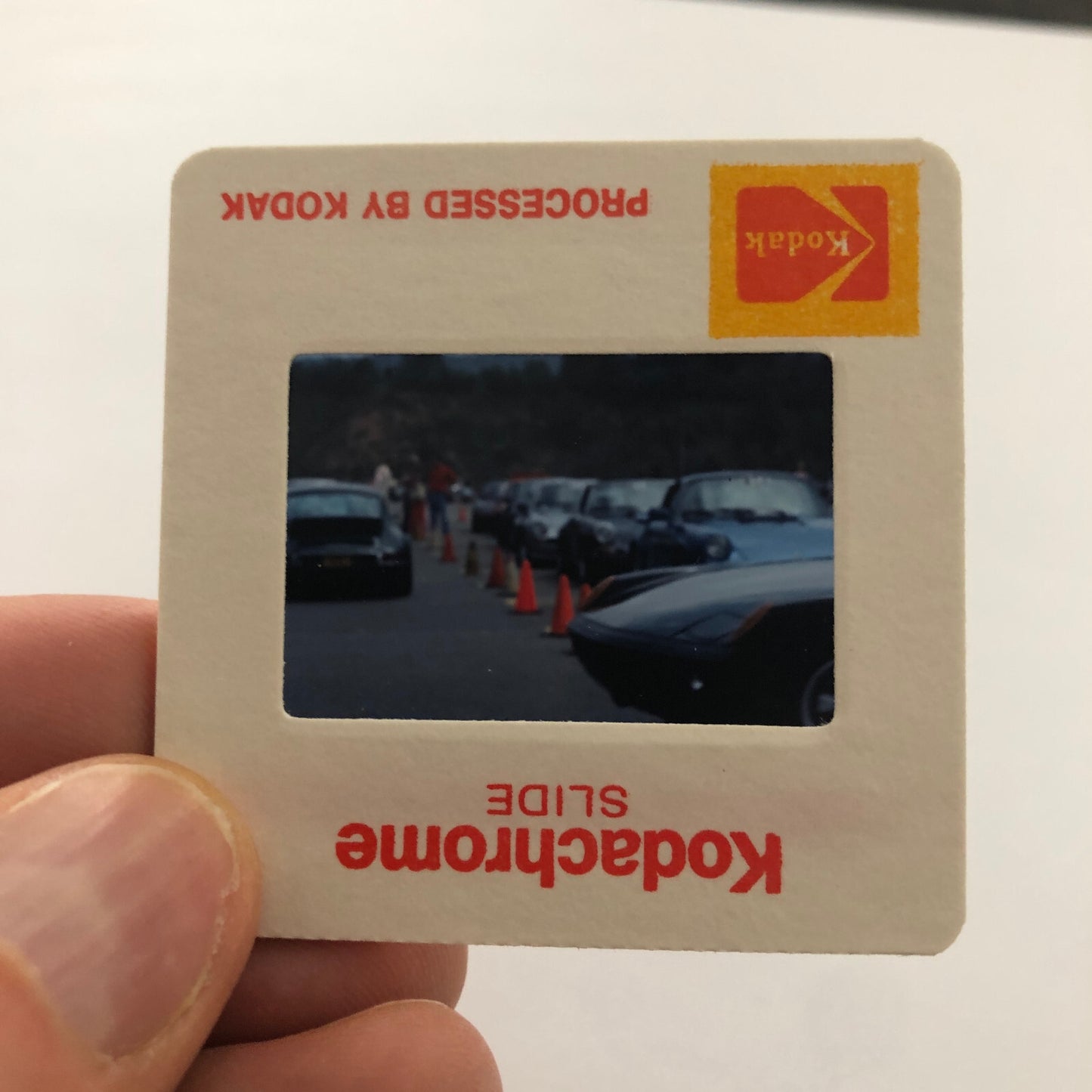 Porsche 911 Car Show or Autocross 35mm Photo Slide Vintage 1981