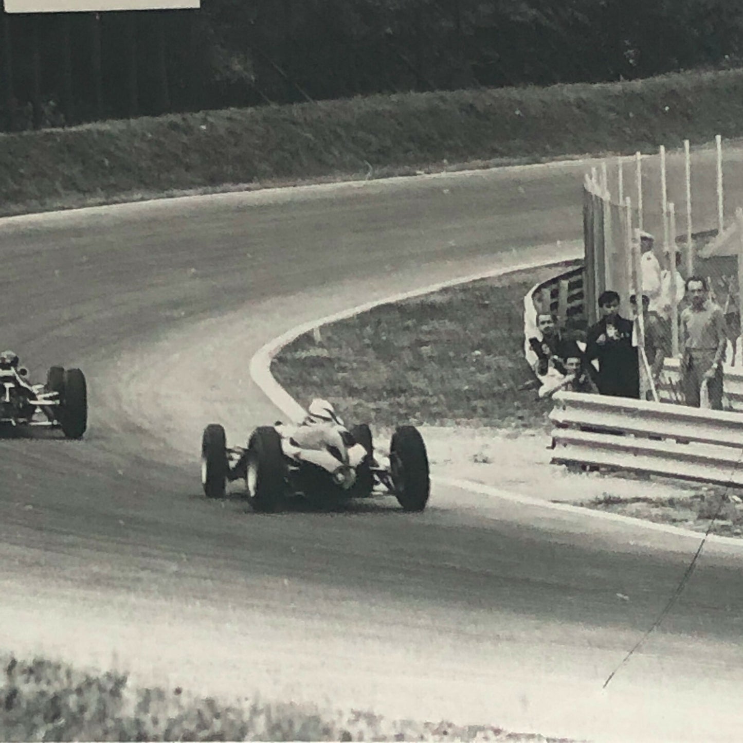 Vintage Grand Prix Car Racing Photo Photograph - Graham Hill + Bernard Cahier 