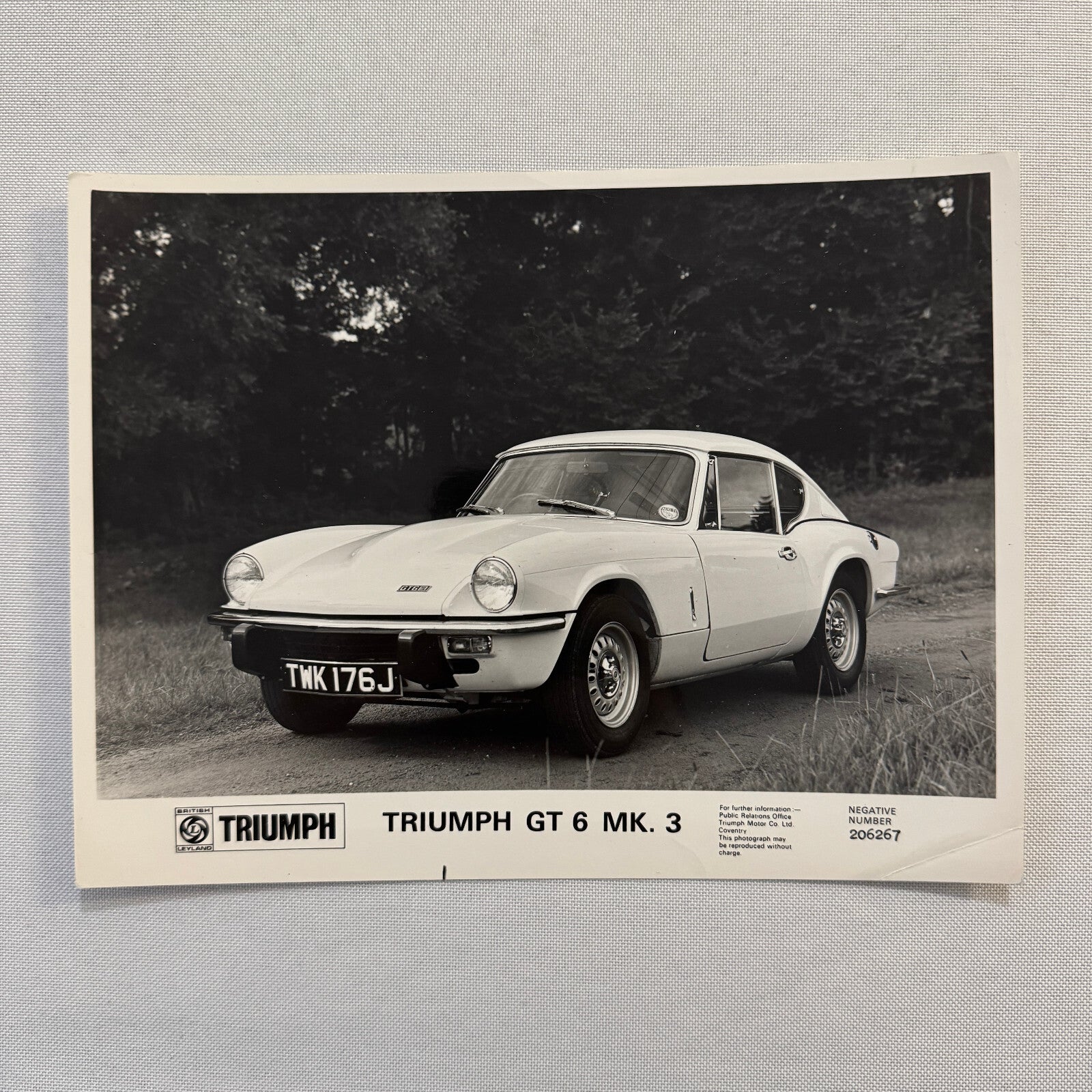 Triumph GT6 Mark 3 Car Factory Press Photo Photograph