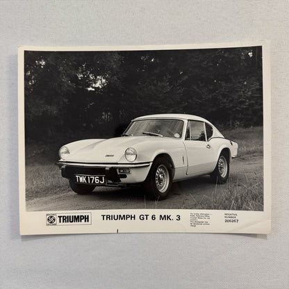 Triumph GT6 Mark 3 Car Factory Press Photo Photograph