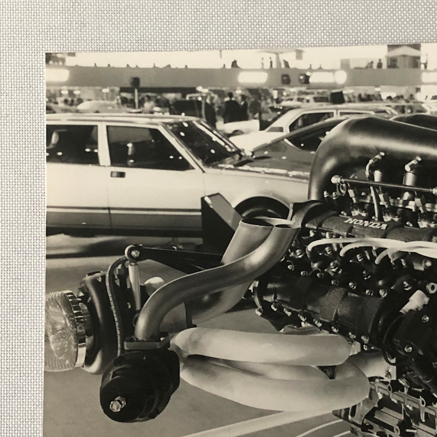 Vintage Honda F1 Racing Engine at Auto Show Photo Photograph Print 1983 ? 