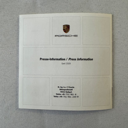 2009 Porsche Press Kit Photo CD Porsche 911 GT3 Cayenne Cayman Boxster S Carrera