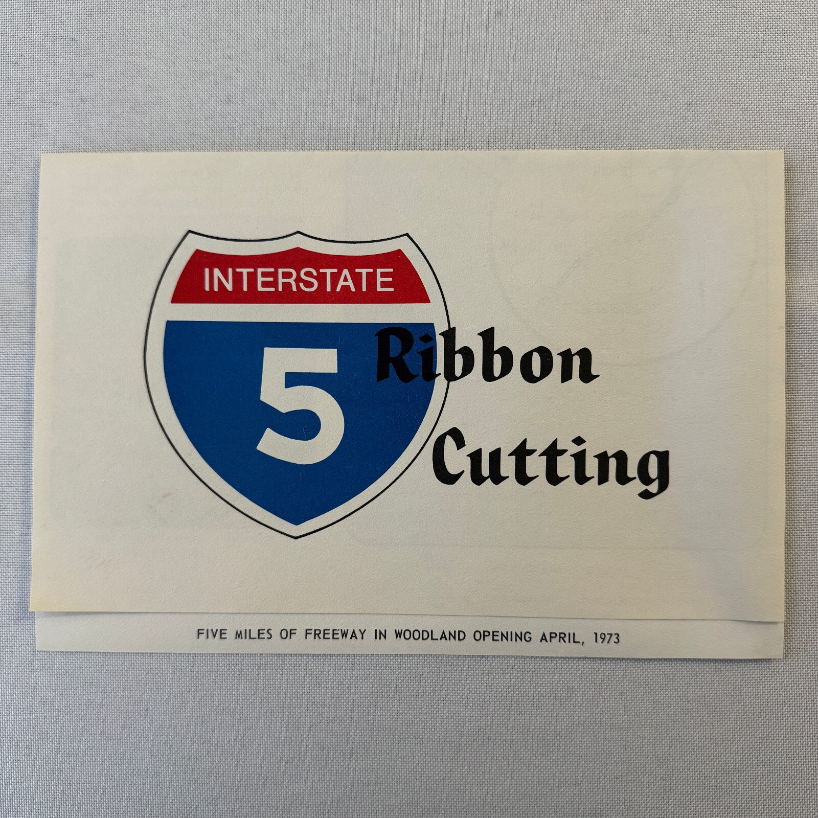 State of California Department of Public Works Interstate Highway 5 Press Kit