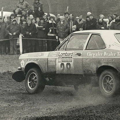 Vintage Rally Racing Photo Photograph 1974 Rallye RAC Chrysler Car 