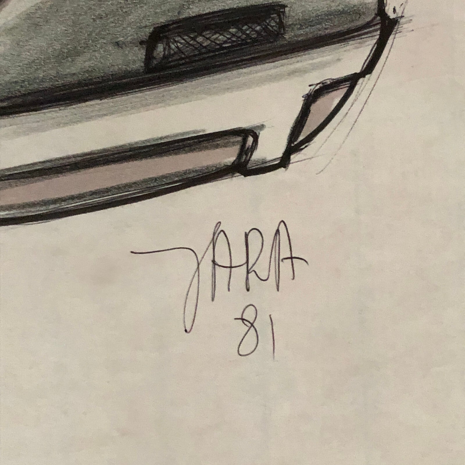 Styling Concept Automobile Illustration Art Drawing Sketch Seat Design 1981 Ford