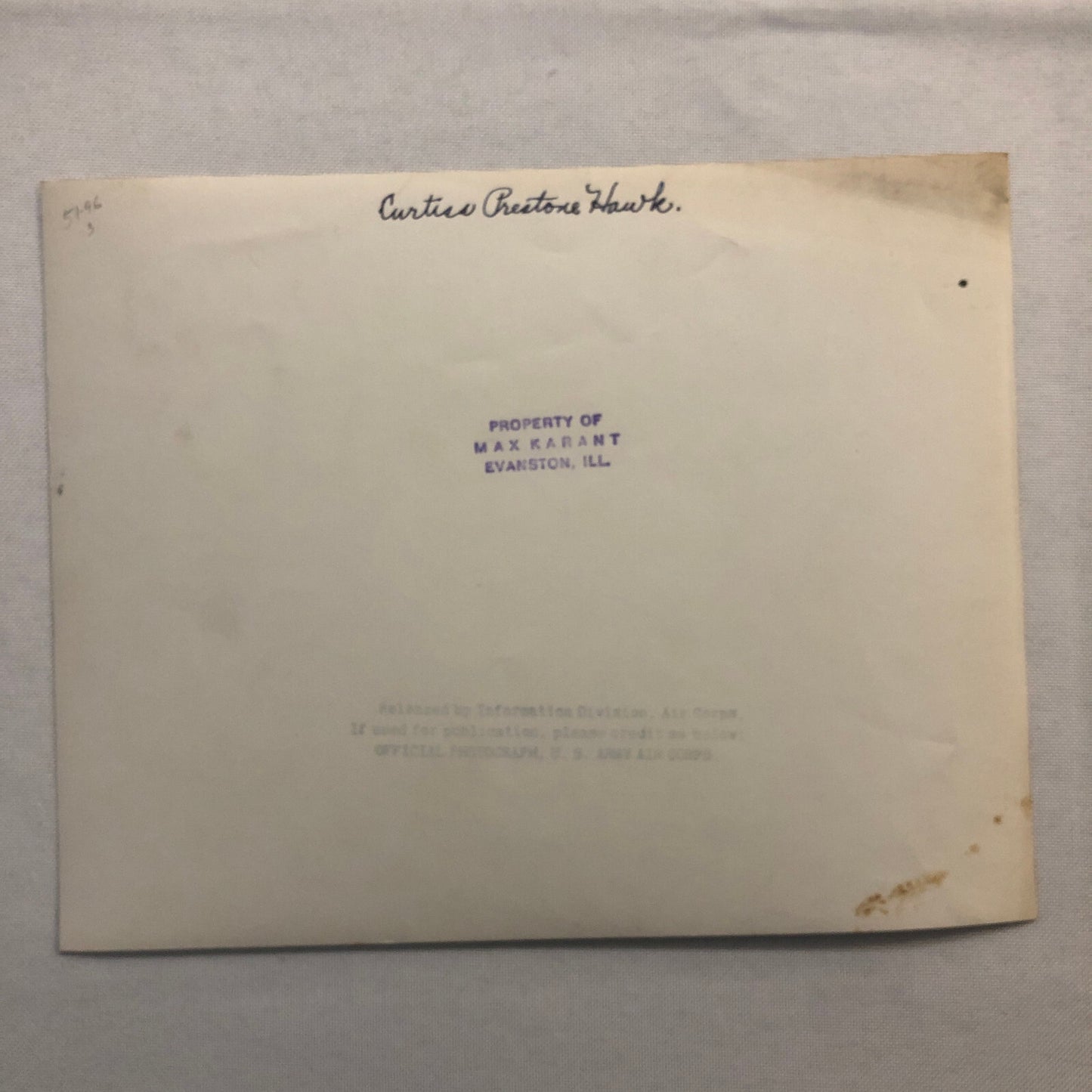 Curtiss Prestone Hawk Military Aircraft Airplane Plane Washington Photo