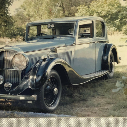 Vintage 1936 Bentley Car Photo Saloon Automobile Photograph Lot of 2