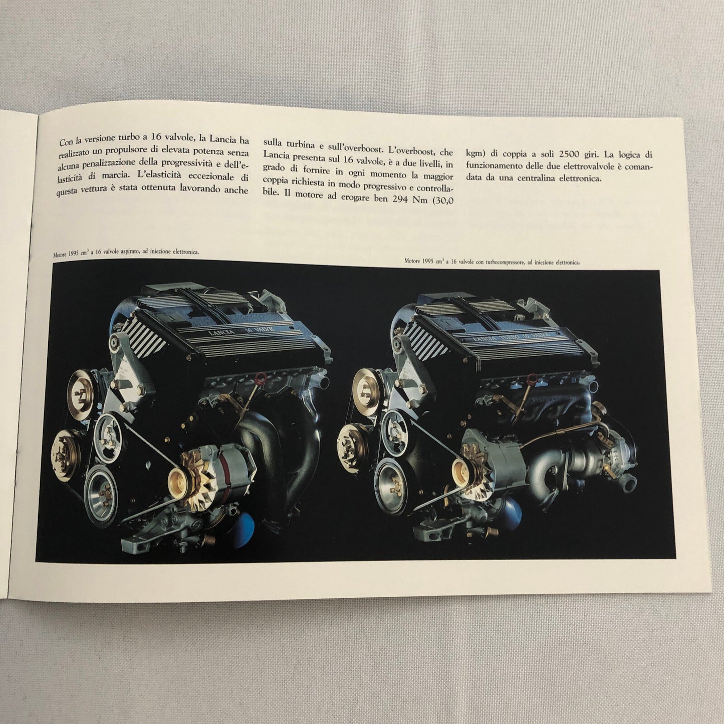 Lancia Thema Station Wagon Car Sales Brochure Catalog ITALIAN Text Turbo 16V