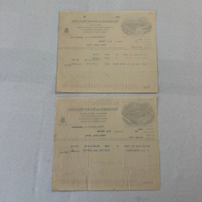 Sturges & Burn Manufacturing Company Chicago 1908 Invoice Document Lot 2x Cans