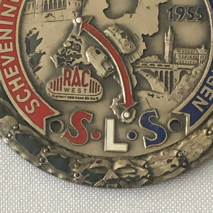 1955 Scheveningen Luxemburg Scheveningen SLS Rally Badge Emblem Award 
