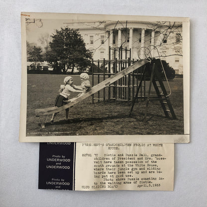 Press Photo Photograph President Franklin Roosevelt Grand Children Whitehouse