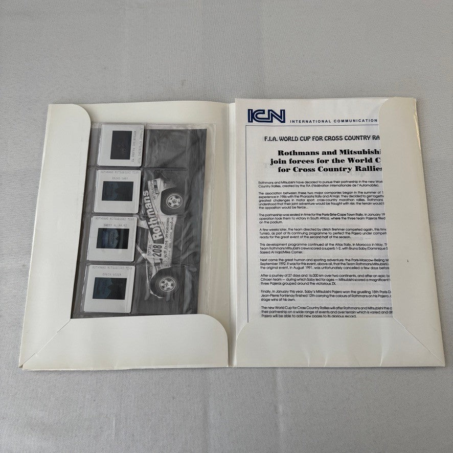 Rothmans Mitsubishi Pajero Rally Rallye Racing Press Kit 1993 FIA Cross Country