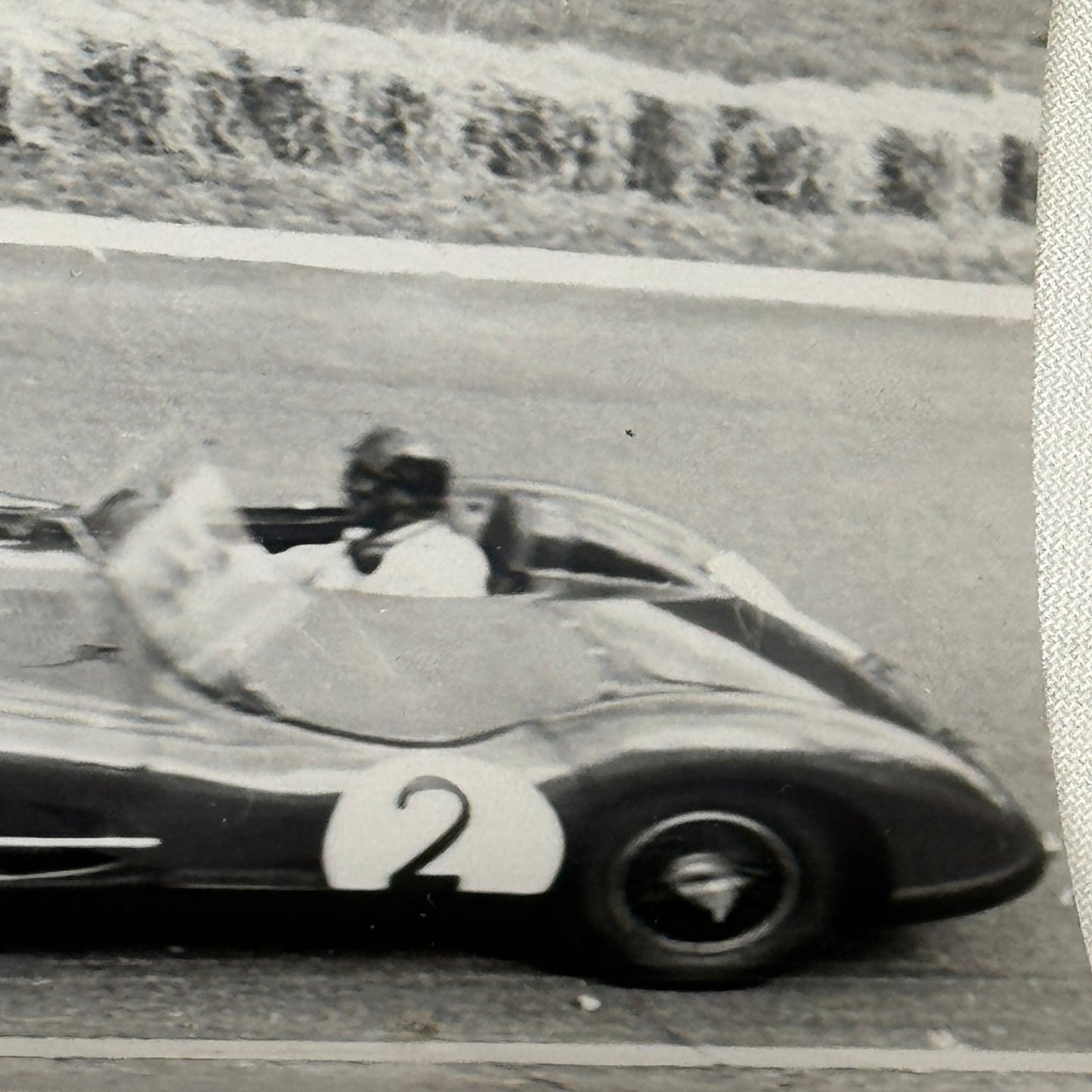 Vintage Racing Photograph Aston Martin Rouen les Essarts 1960 Jack Fairman