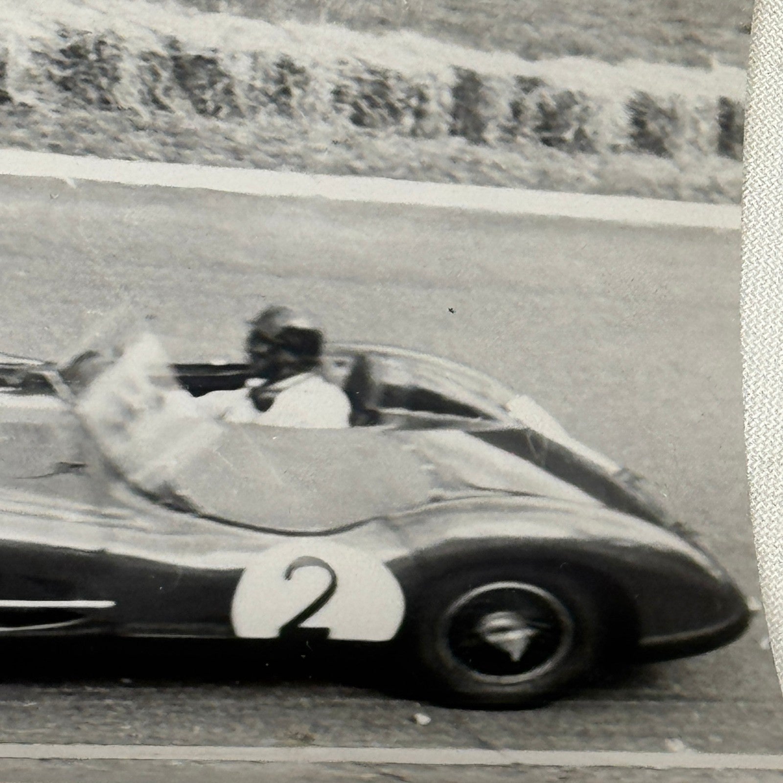 Vintage Racing Photograph Aston Martin Rouen les Essarts 1960 Jack Fairman