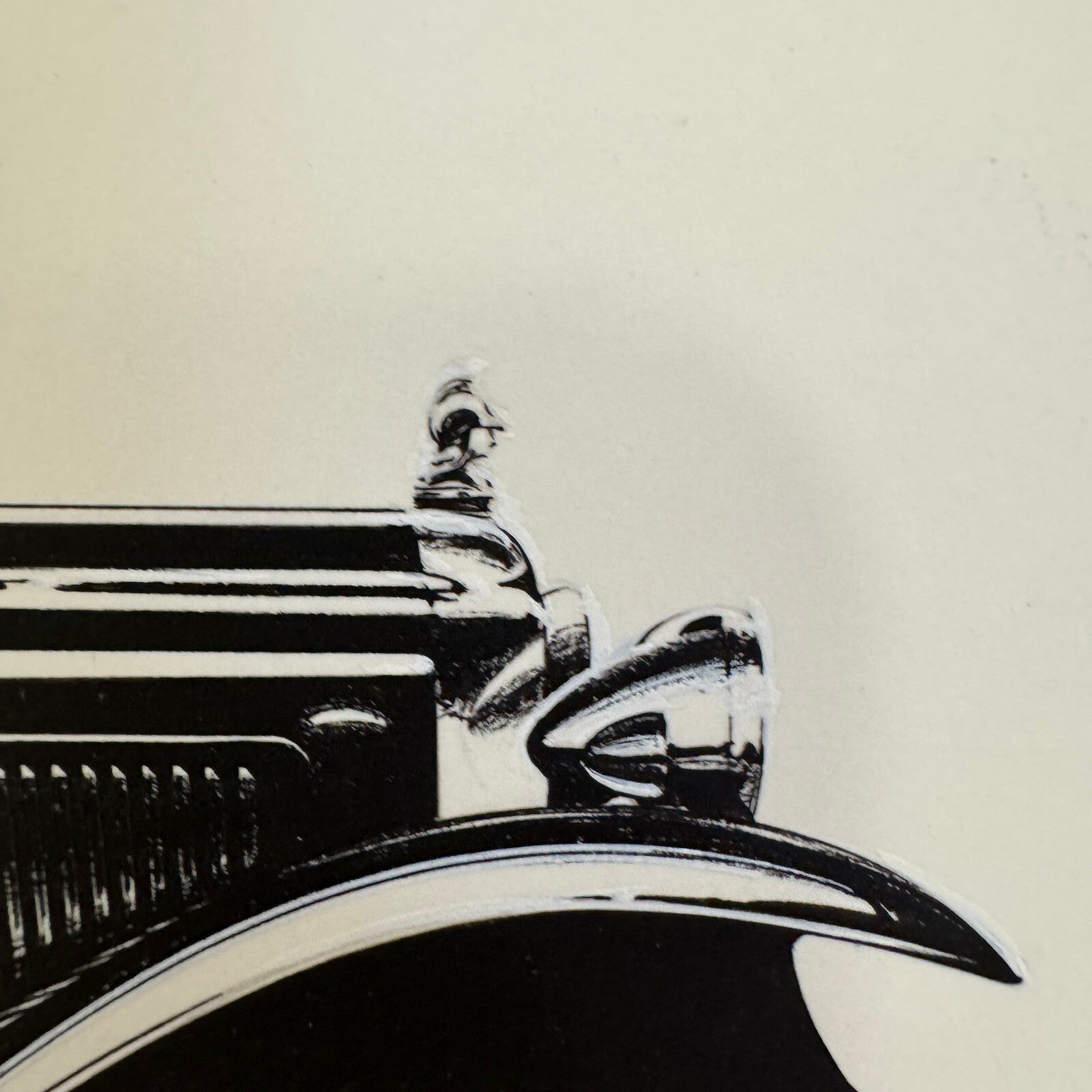 1932 Minerva Type 4000 Cabriolet Automobile Illustration Art Drawing Hand Drawn