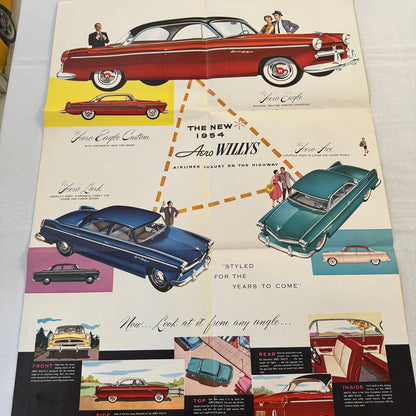 1954 Aero willys Car Sales Brochure Catalog Advertising Lark Eagle Ace