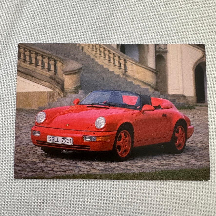 Porsche 911 Convertible Postcard Vintage Image Printed 2015