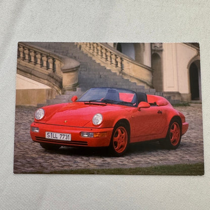 Porsche 911 Convertible Postcard Vintage Image Printed 2015