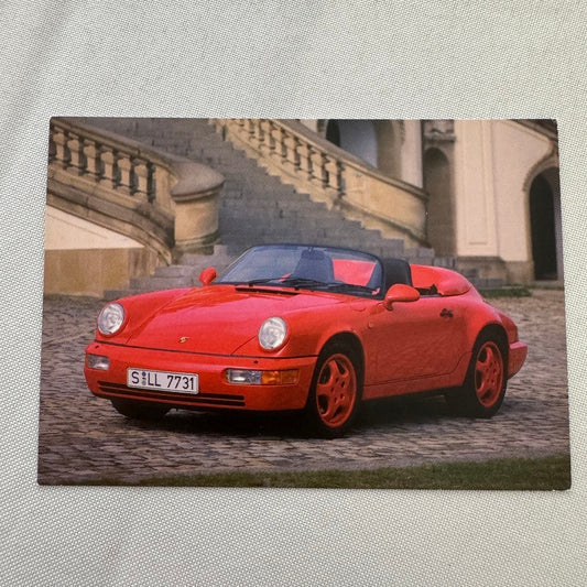 Porsche 911 Convertible Postcard Vintage Image Printed 2015
