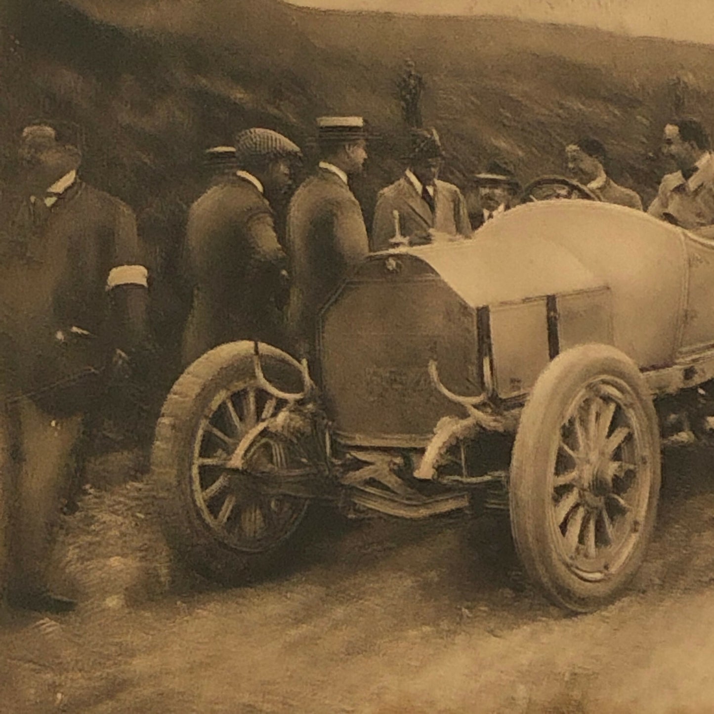 Antique 1910 Italian Racing Car Postcard Post Card Automobile Spa 1915 Stamp 