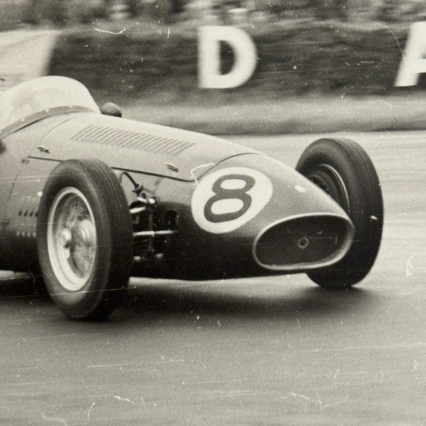 Vintage Racing Photo Photograph 1954 British Grand Prix Maserati 250F Wharton
