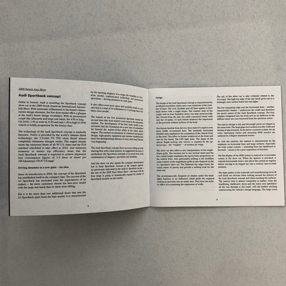 2009 Audi Sportback Concept Car Press Kit Photo CD Box