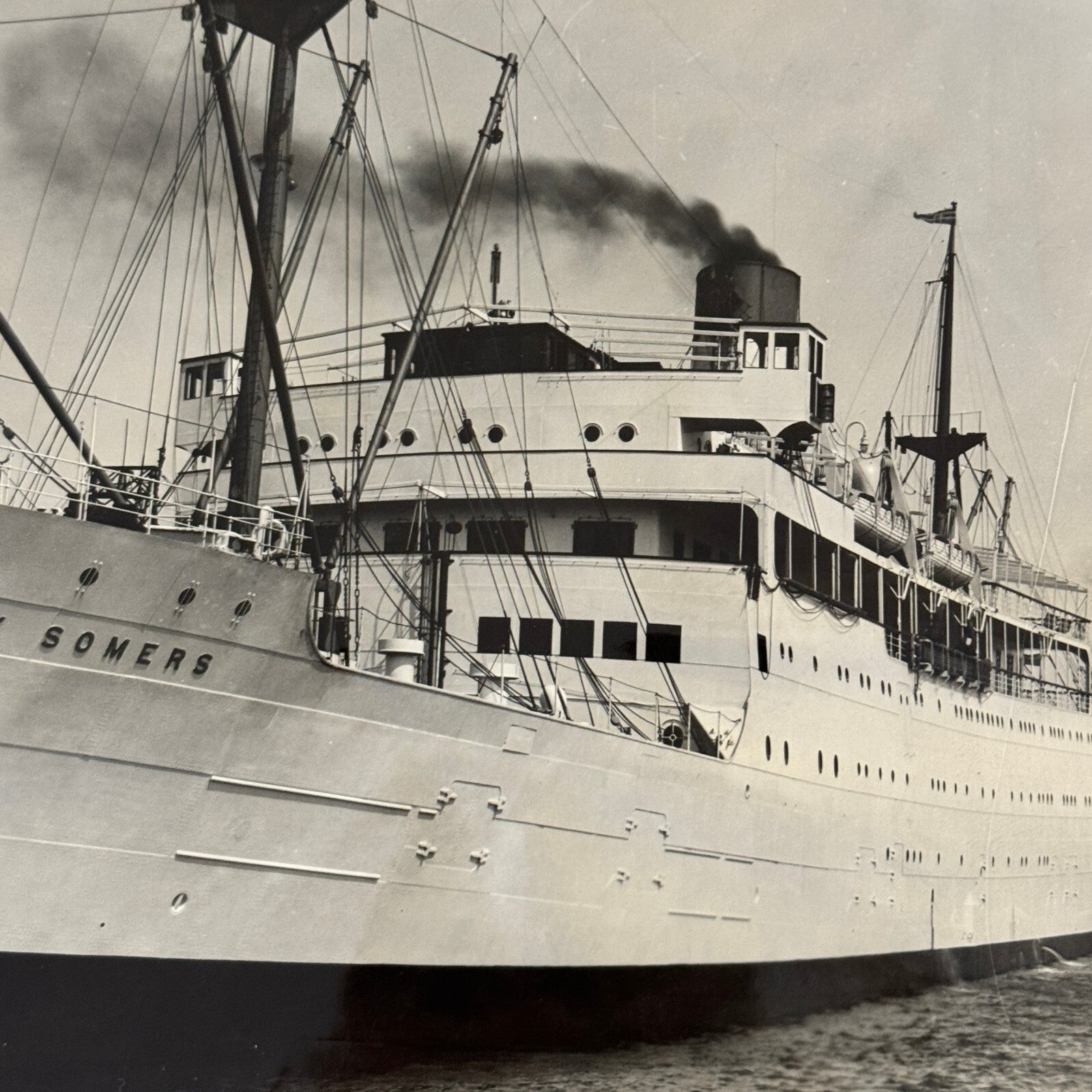 Vintage Ship Boat Photo Photograph Print RMS Lady Somers Montreal Maiden Voyage