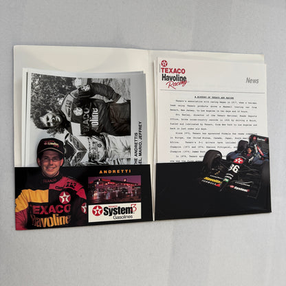 Jeff Andretti Texaco Havoline Racing Press Kit Brochure 1991 Mario Andretti