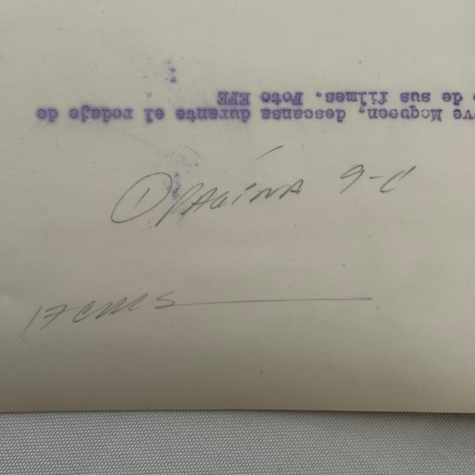 Vintage Steve McQueen Photo Actor Movie Film EFE Press Photo Photograph Print