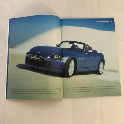 Honda S2000 Car Sales Brochure GERMAN Text European Market