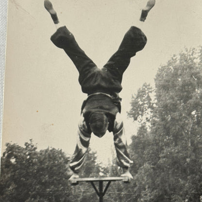 Vintage Circus Acrobat Balancing Act Photo Photograph