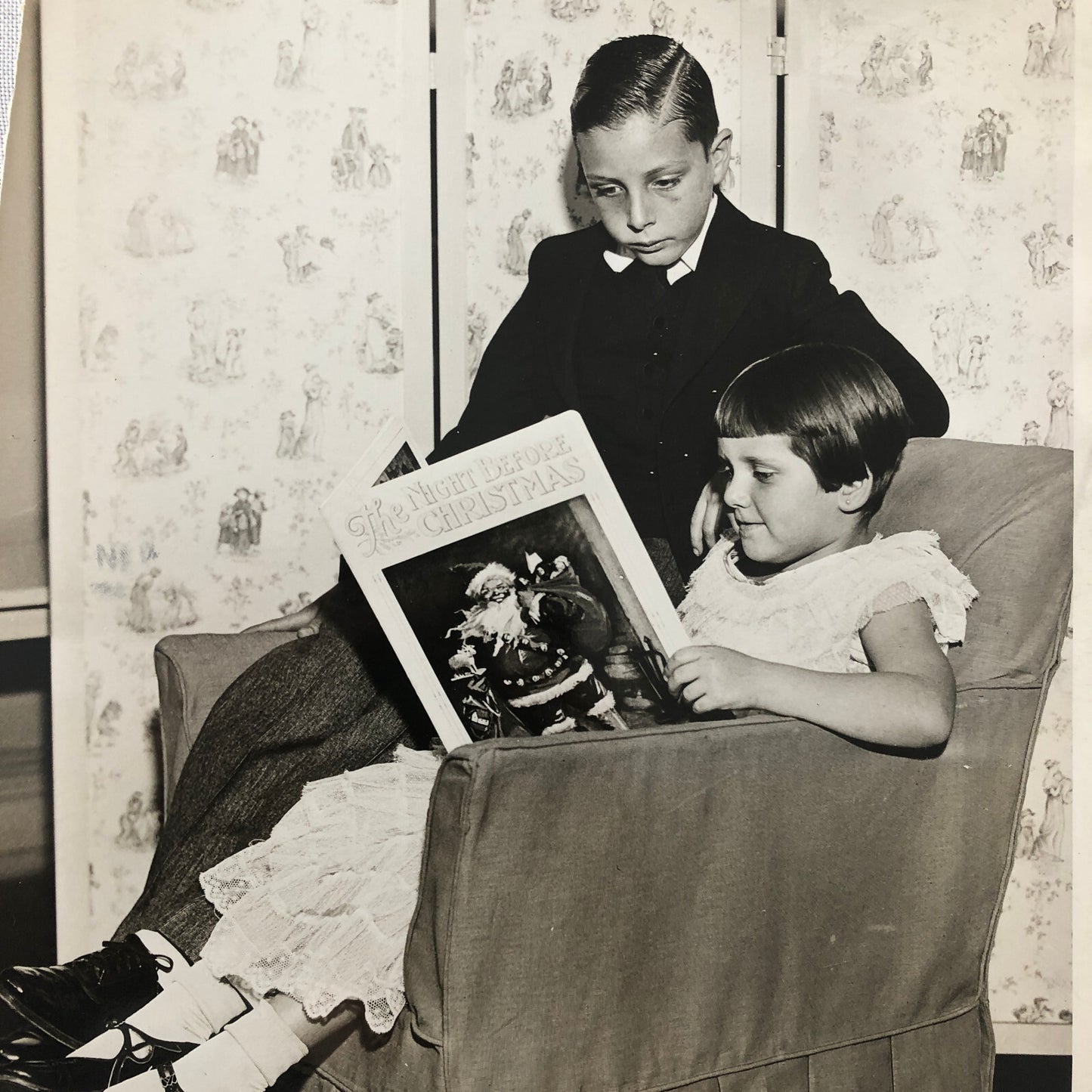 Press Photo Photograph Children of Bolivian Ambassador Bolivia Christmas 1931