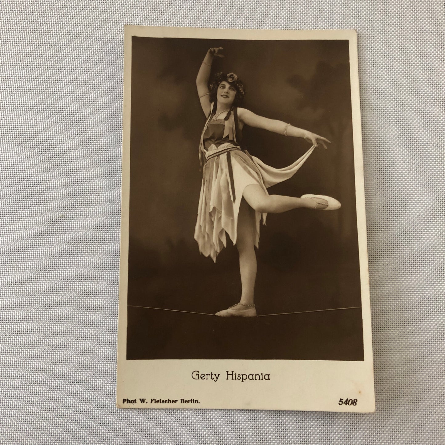 Circus Performer Real Photo Postcard Post Card RPPC Gerty Hispania Dancer ?