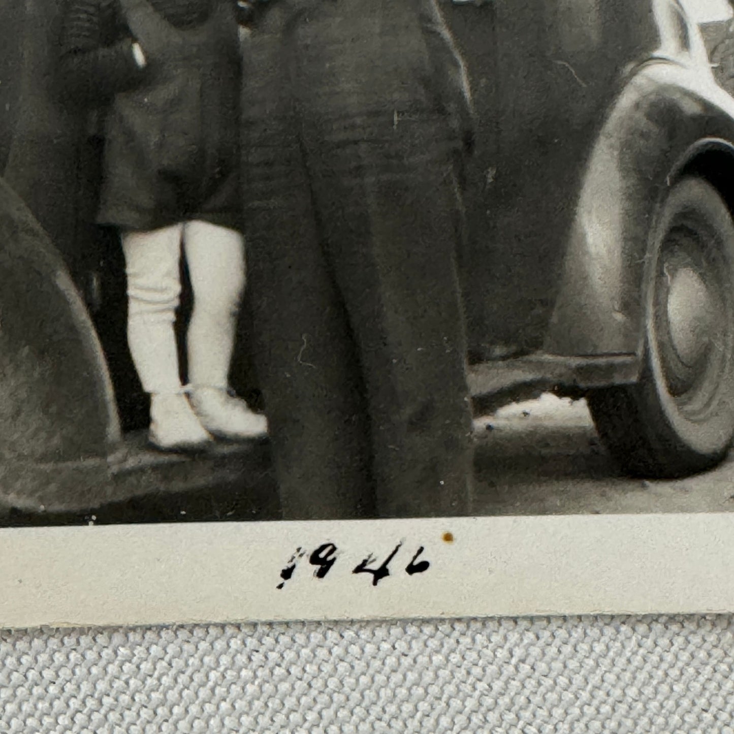 Vintage Car Automobile Photo Photograph Print Snapshot Quebec Canada Man Child