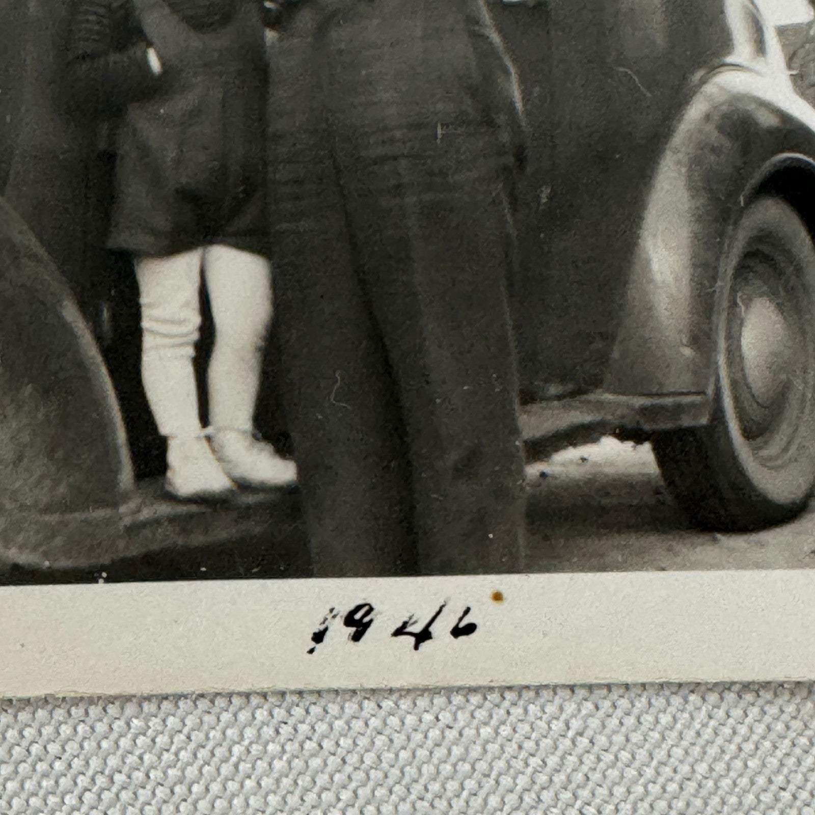 Vintage Car Automobile Photo Photograph Print Snapshot Quebec Canada Man Child