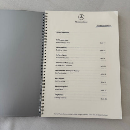 2000 Mercedes Benz Marlboro CART Racing Press Kit Tony Kanaan Michel Jourdain