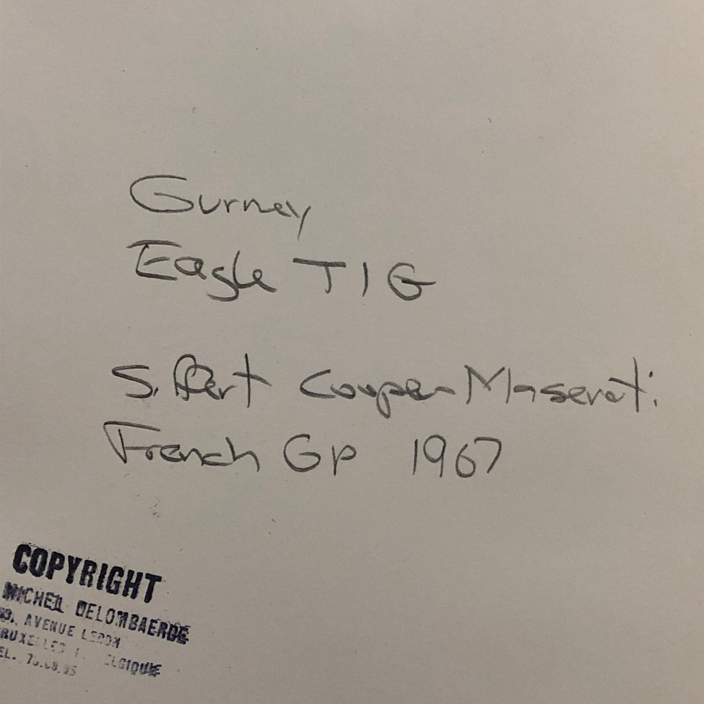 Racing Photo Photograph Dan Gurney Eagle and Jo Siffert Cooper Maserati 1967