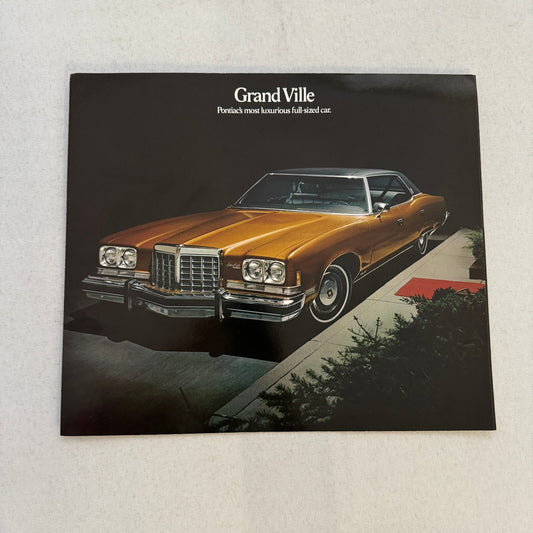 1974 Pontiac Grand Ville Car Sales Brochure Catalog Advertising