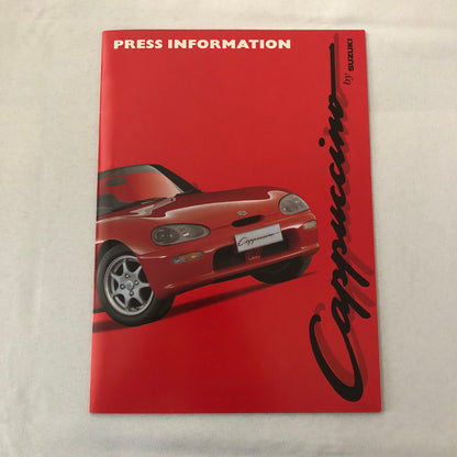 Suzuki Capuccino Press Kit with Photo British UK Brochure