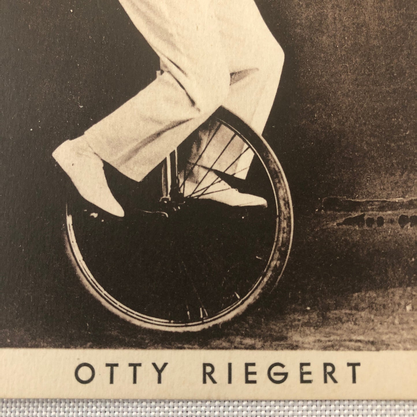 Circus Performer with Bicycle Unicycle Postcard Post Card Otty Riegert