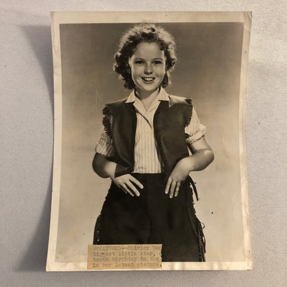 Shirley Temple Actress Press Photo Photograph Print Vintage